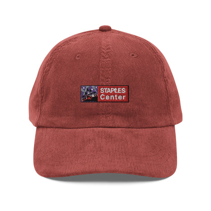 staples center vintage corduroy cap